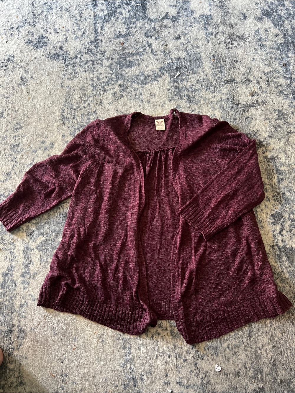 Faded Glory Burgundy Open-Front Women's Cardigan